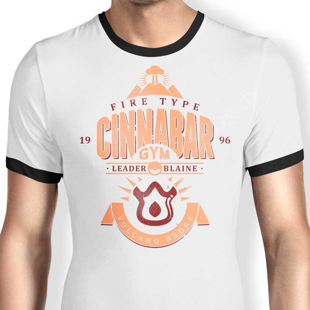 Azafran Brand Cinnabar Island Gym Men's Ringer Style Cotton T-Shirt