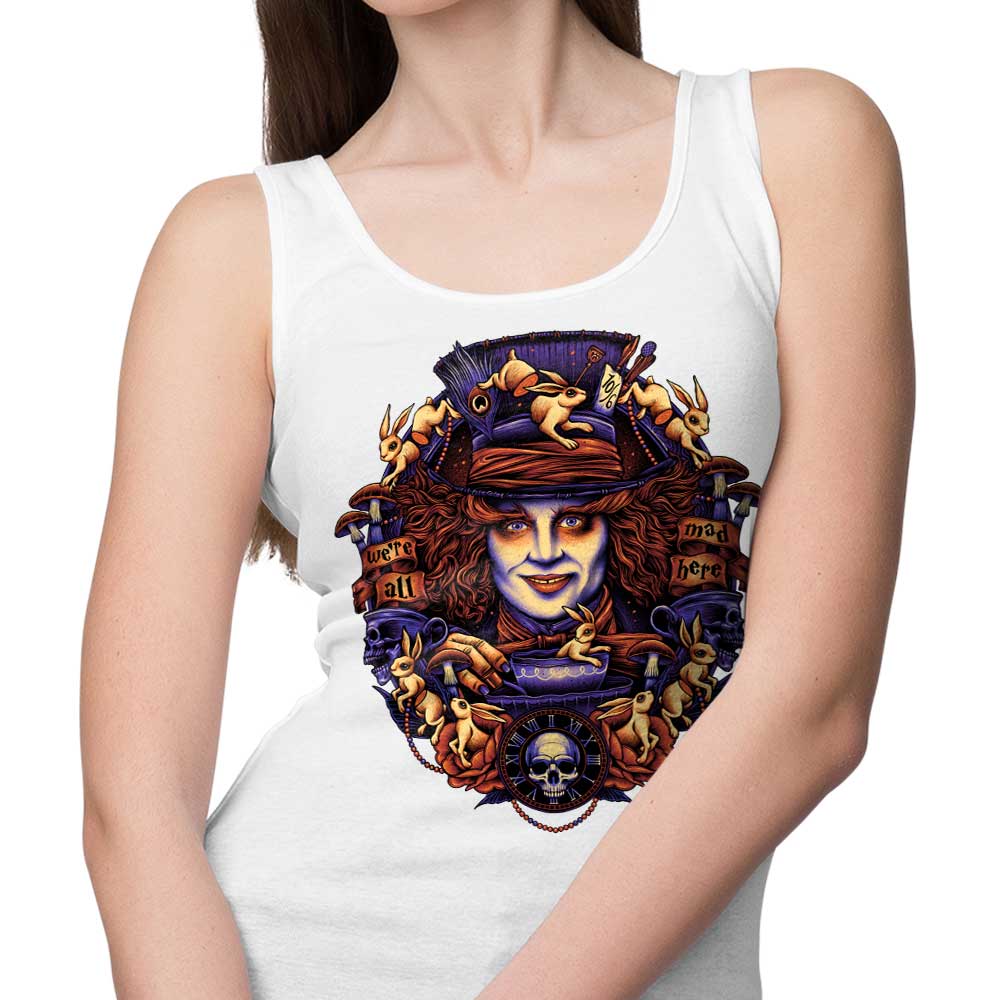 Glitchygorilla's Mad for Hats Men's and Women's Unisex Fashionable Tank Tops