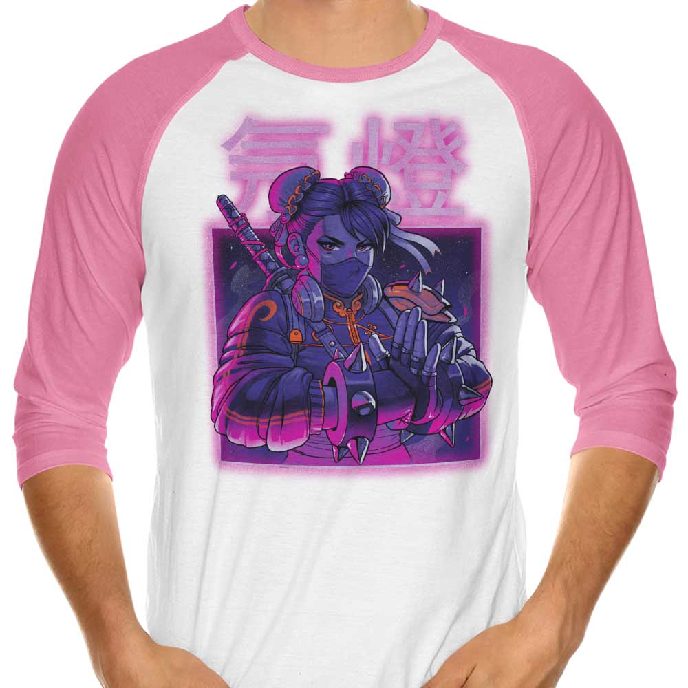 Bruno Mota Neon Spring Three - Quarter Sleeve Raglan Style T - Shirt