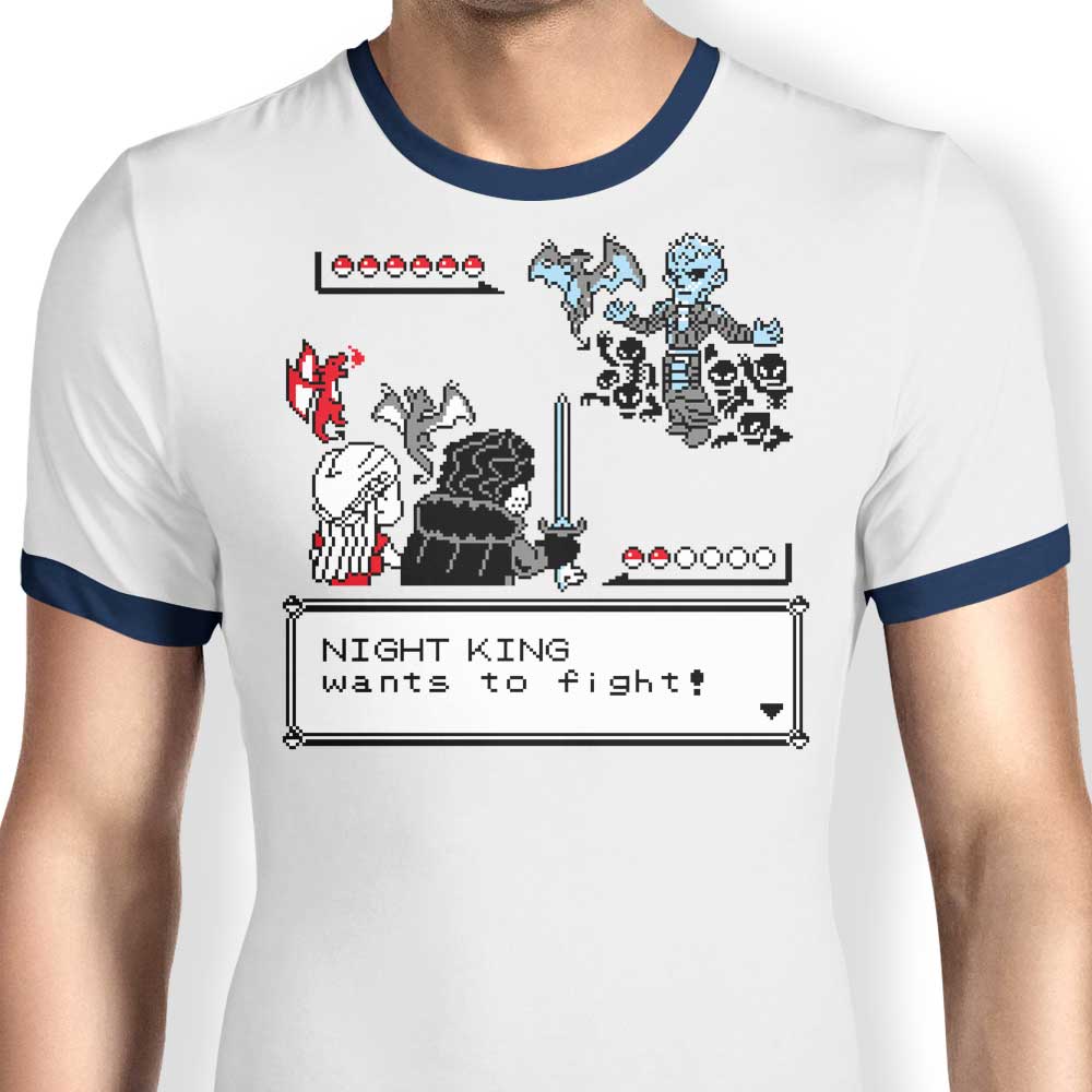 Throne Battle II Men's Ringer Style T-Shirt for Gaming Enthusiasts
