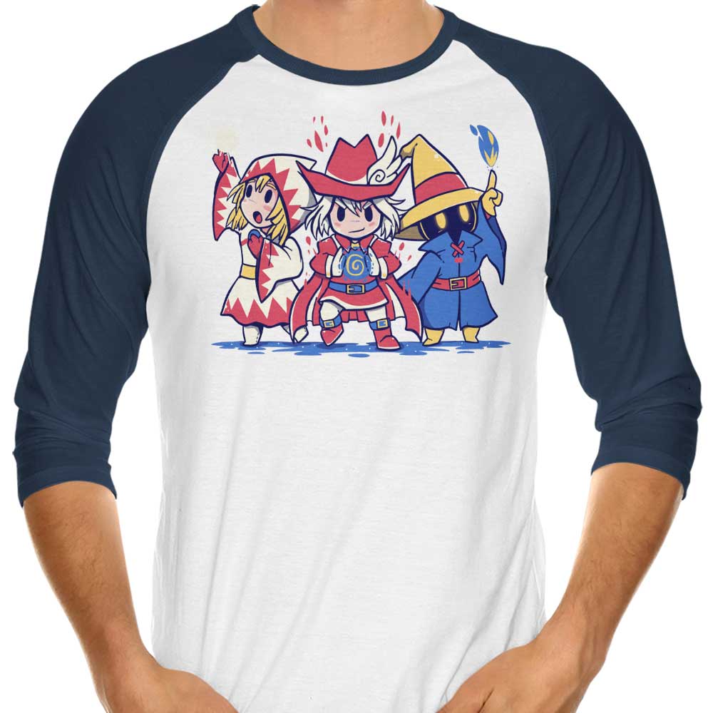 The Three Mages 3/4 Sleeve Raglan Style T-Shirt for Fashion Enthusiasts