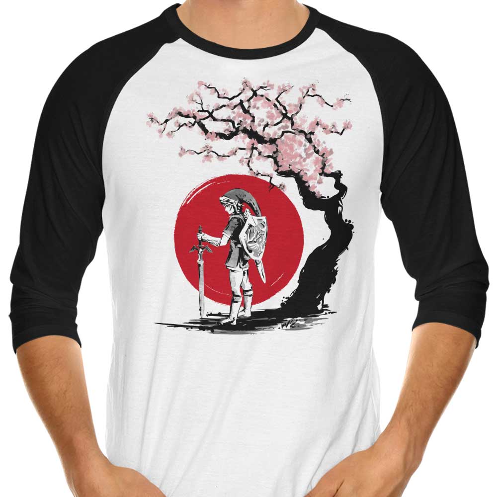 Hero Under the Sun - Three - Quarter Sleeve Raglan Style T - Shirt for Daily Wear
