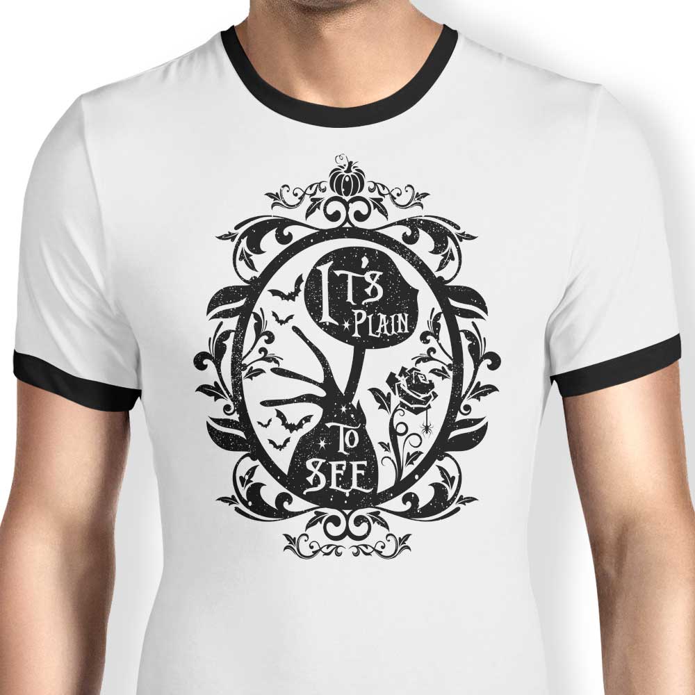 Jonathan Berger's Men's 100% Cotton Ringer T-Shirt - Plain to See