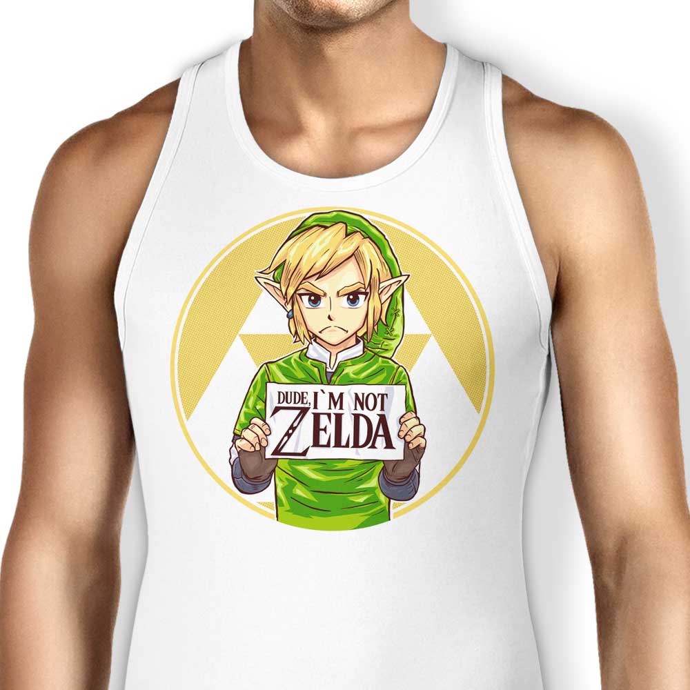 Cool 'Dude, I'm Not Zelda' Men's Tank Top for Casual Wear