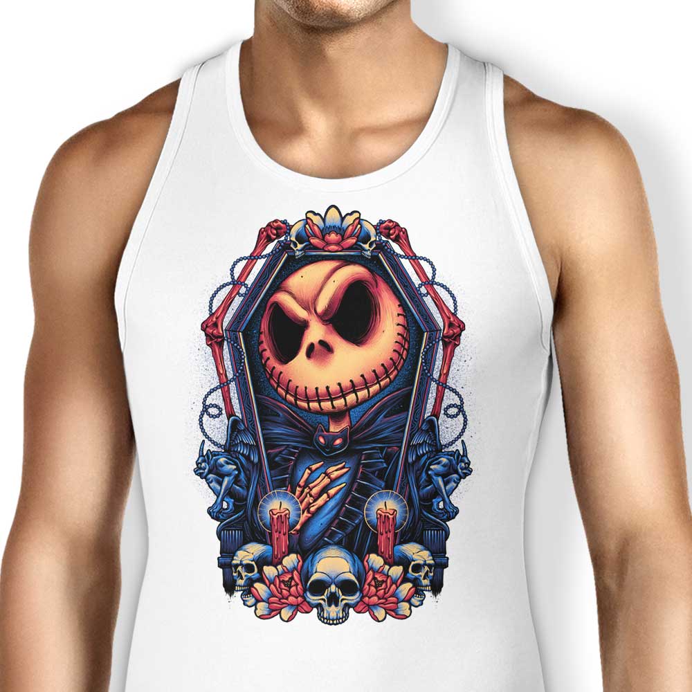 Framed Pumpkin King Design Men's and Women's Unisex Stylish Tank Top