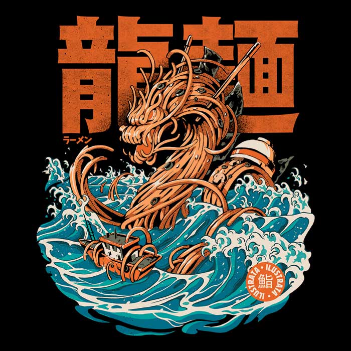 Amazing Ramen Dragon Alternative Version Men's and Women's Tank Tops