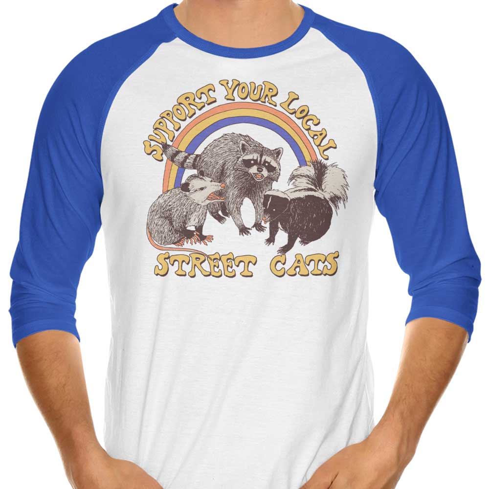 Hillary White's Street Cats 3/4 Sleeve Raglan Stylish T-Shirt