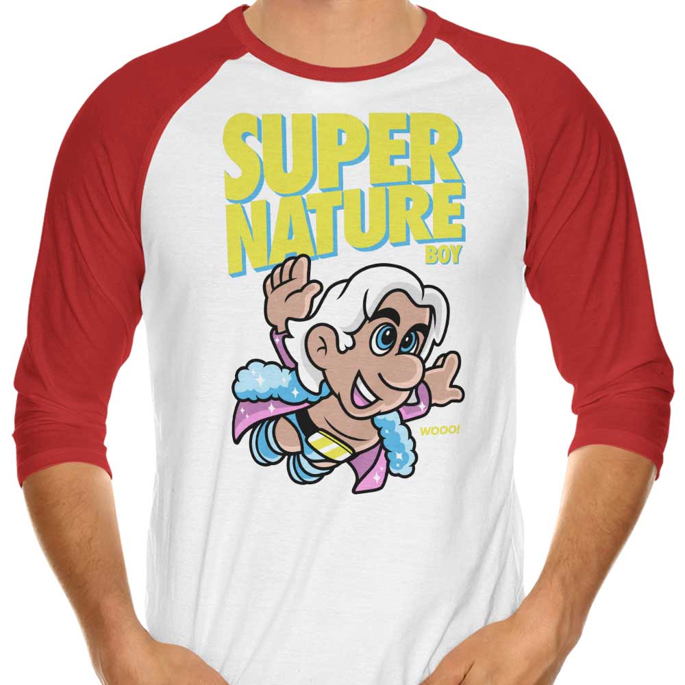 Super Nature Boy 3/4 Sleeve Stylish Raglan T - Shirt