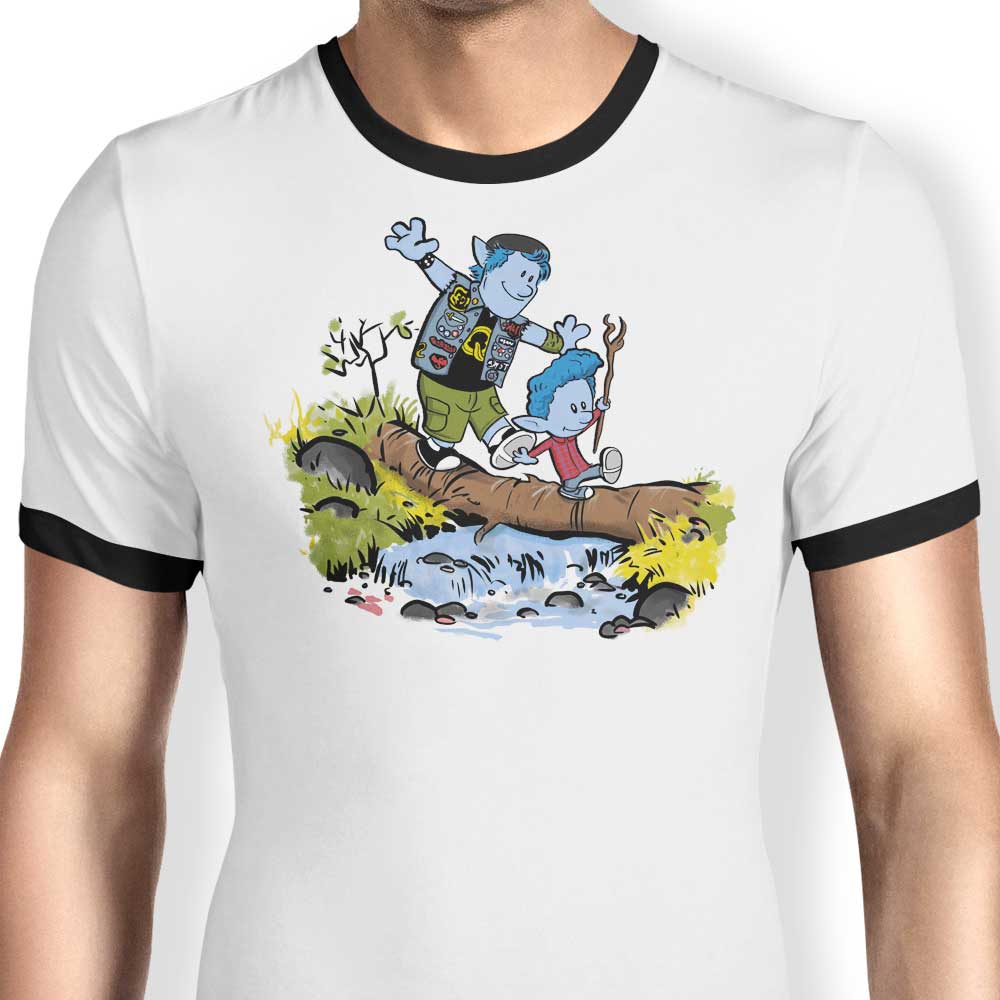 MarianoSan Men's Brothers Adventures Comfortable Ringer T - Shirt S to 4XL