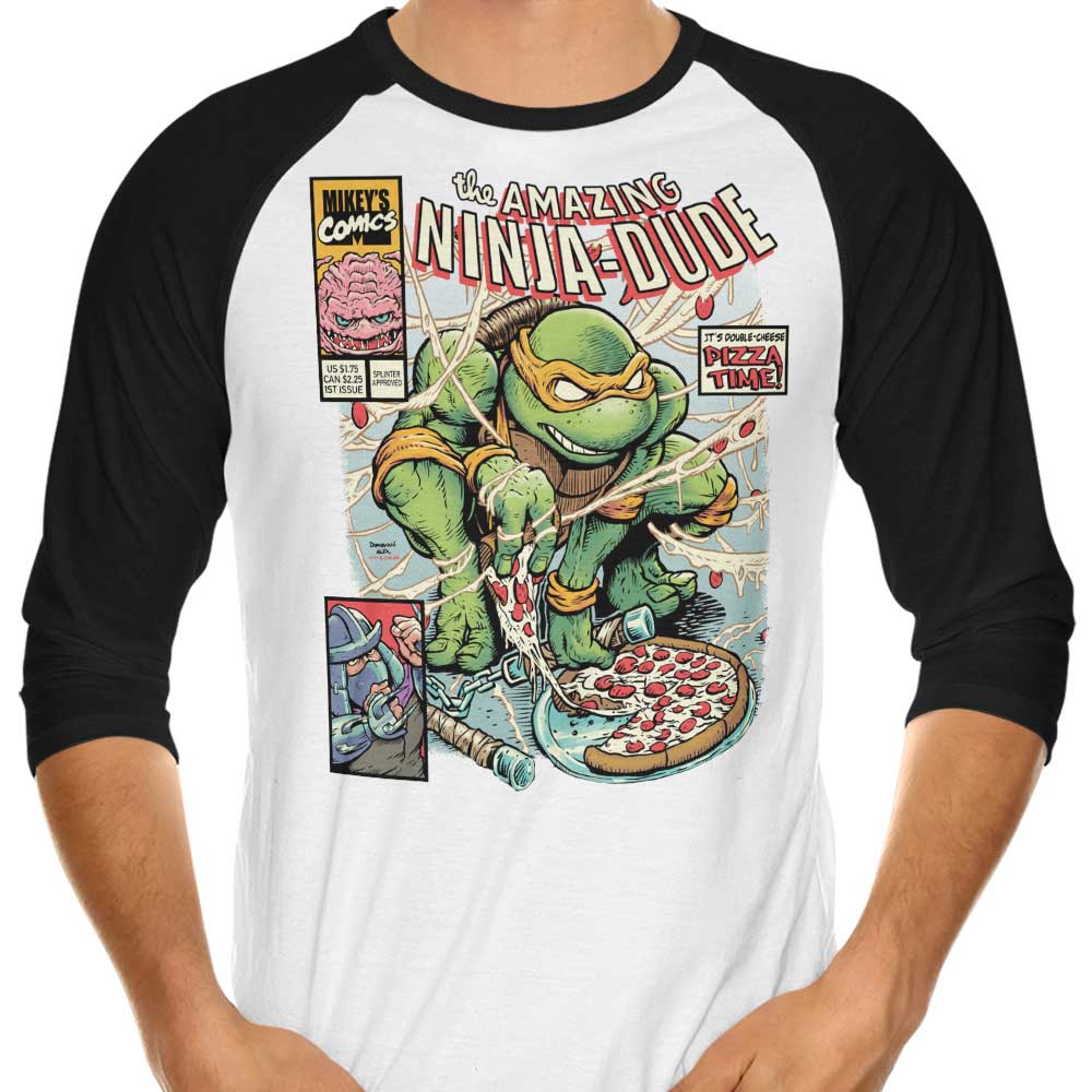 The Incredibly Awesome Ninja Dude 3/4 Sleeve Raglan Style T-Shirt for Fashion Enthusiasts