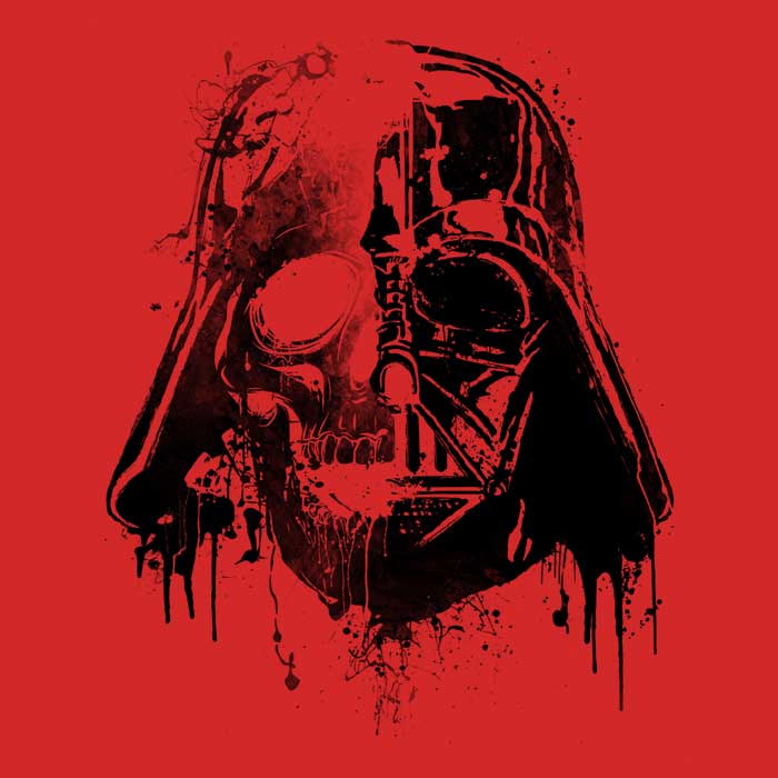 Alemaglia's Cool Darth Skull 3/4 Sleeve Raglan T-Shirt