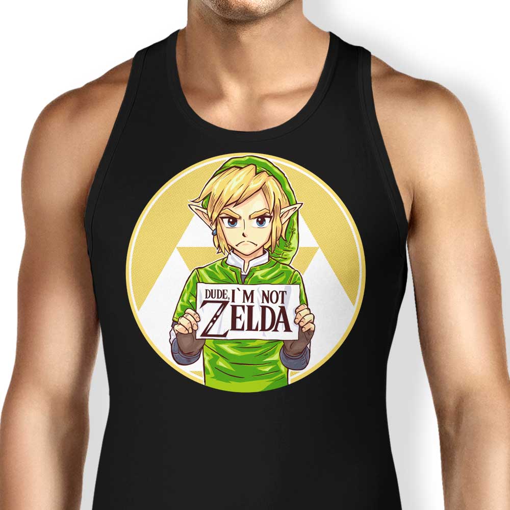 Cool 'Dude, I'm Not Zelda' Men's Tank Top for Casual Wear
