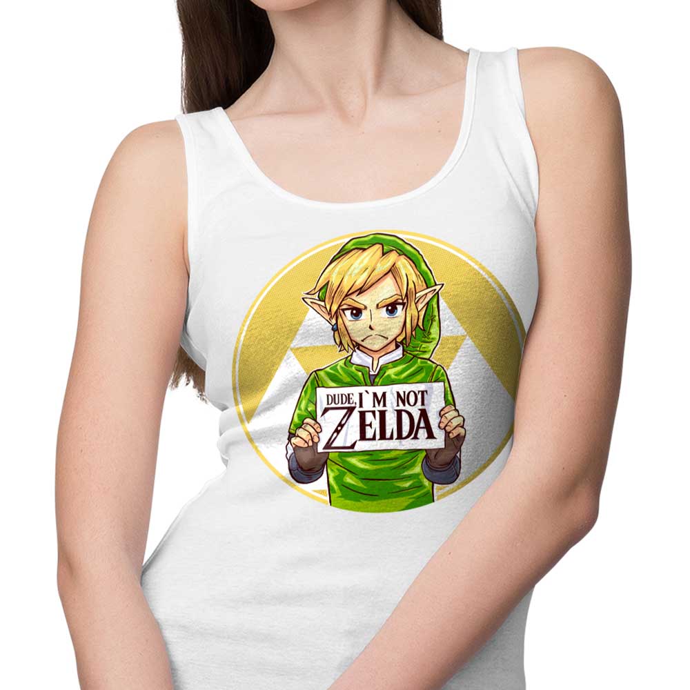 Cool 'Dude, I'm Not Zelda' Men's Tank Top for Casual Wear