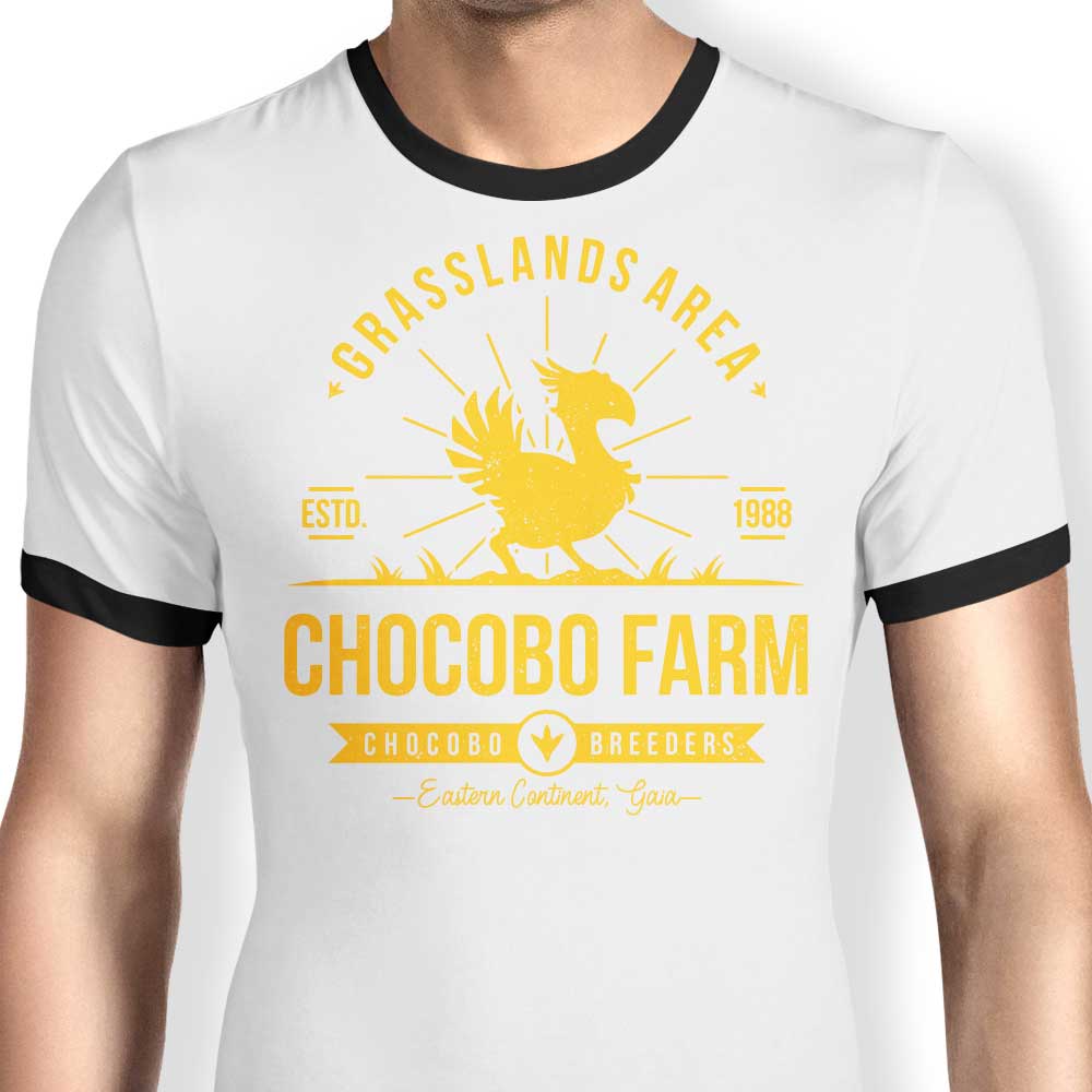 Alundrart Design's Chocobo Farm Stylish Ringer T-Shirt