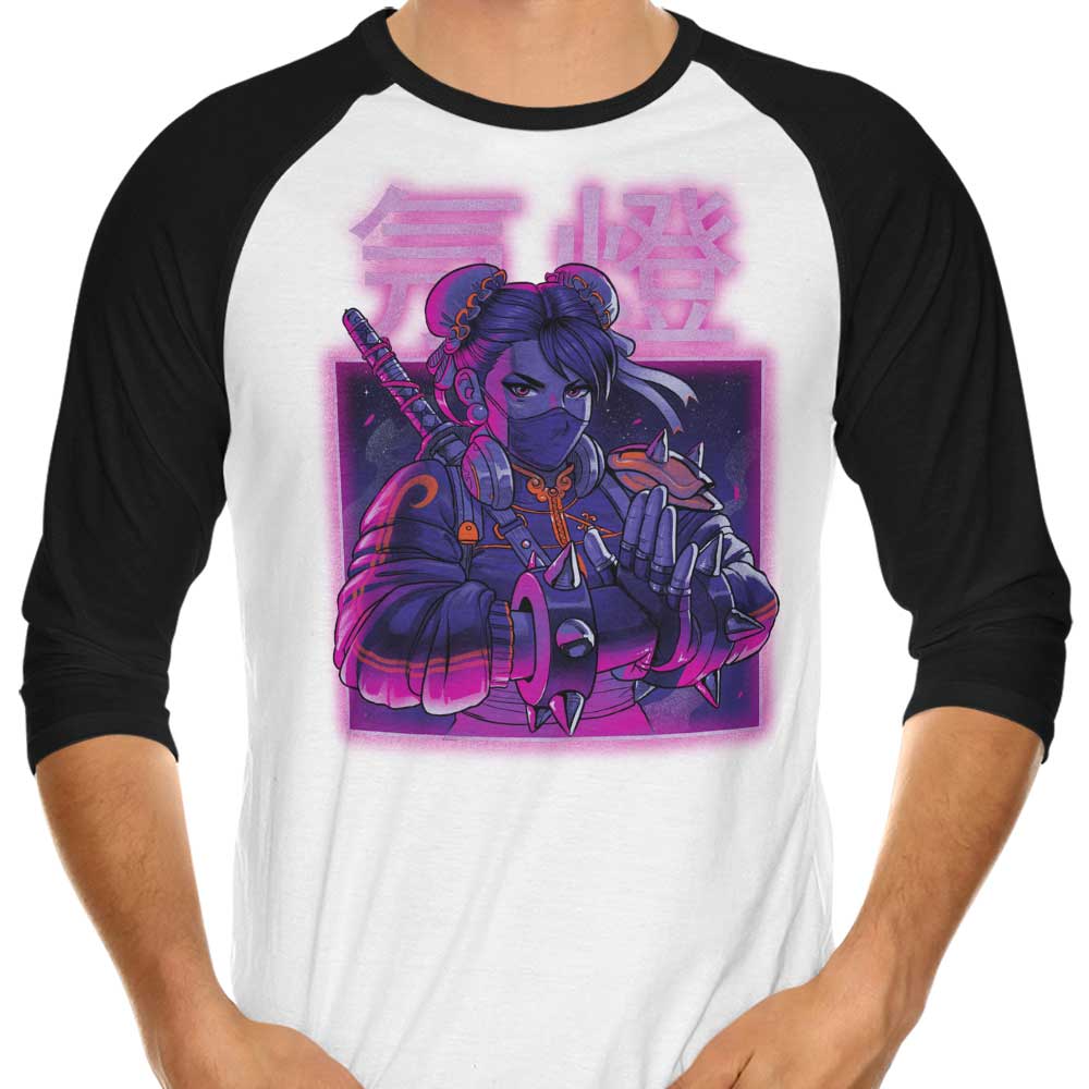 Bruno Mota Neon Spring Three - Quarter Sleeve Raglan Style T - Shirt