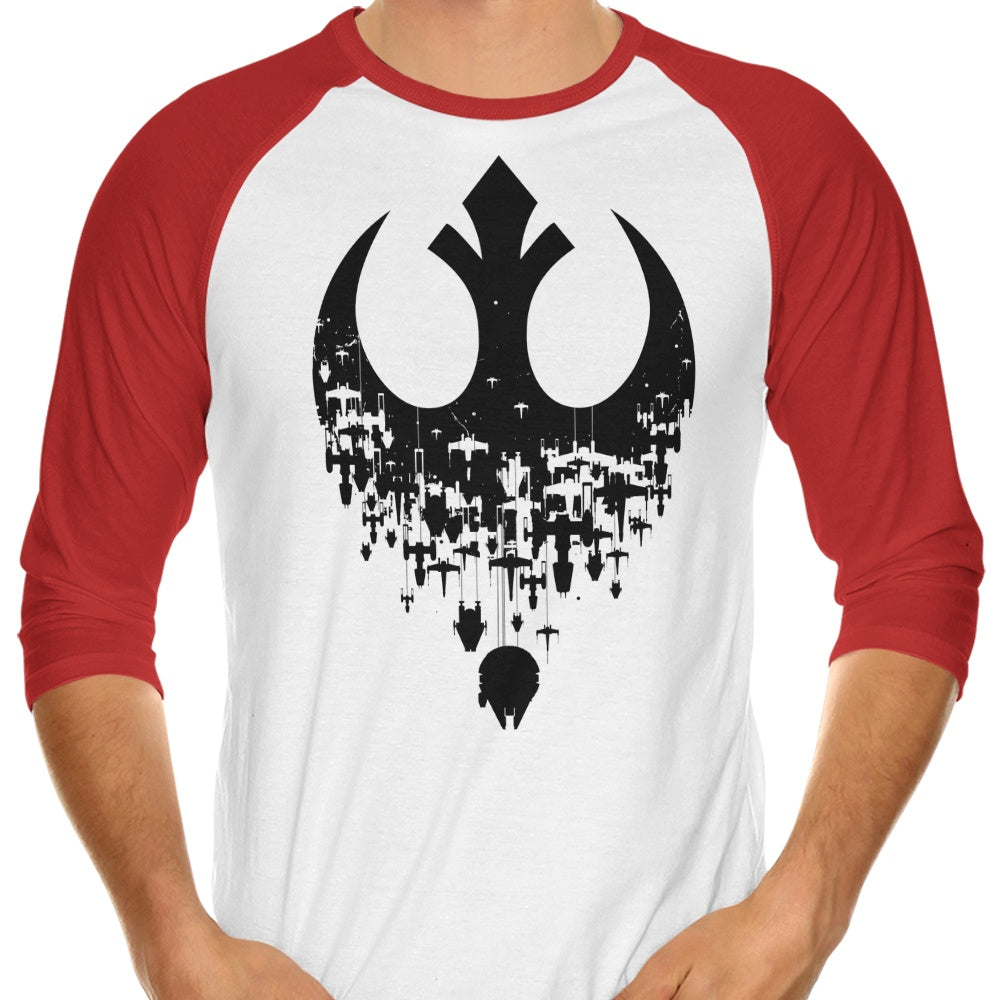 Alternative Fractured Rebellion 3/4 Sleeve Raglan T-Shirt
