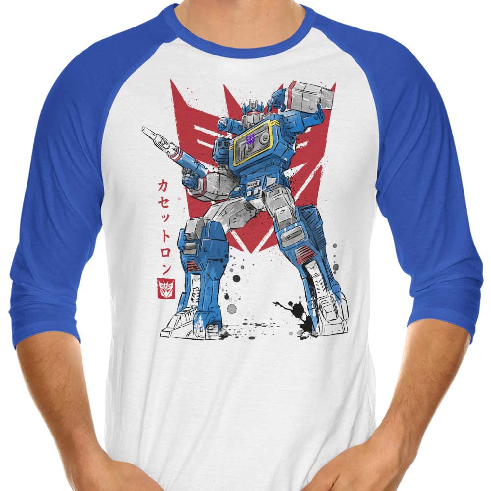 Dr. Monekers' Sound Sumi-e 3/4 Sleeve Raglan Stylish T-Shirt