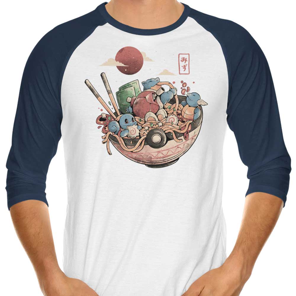 3/4 Sleeve Raglan T-Shirt - Water Bowl Design T-Shirt