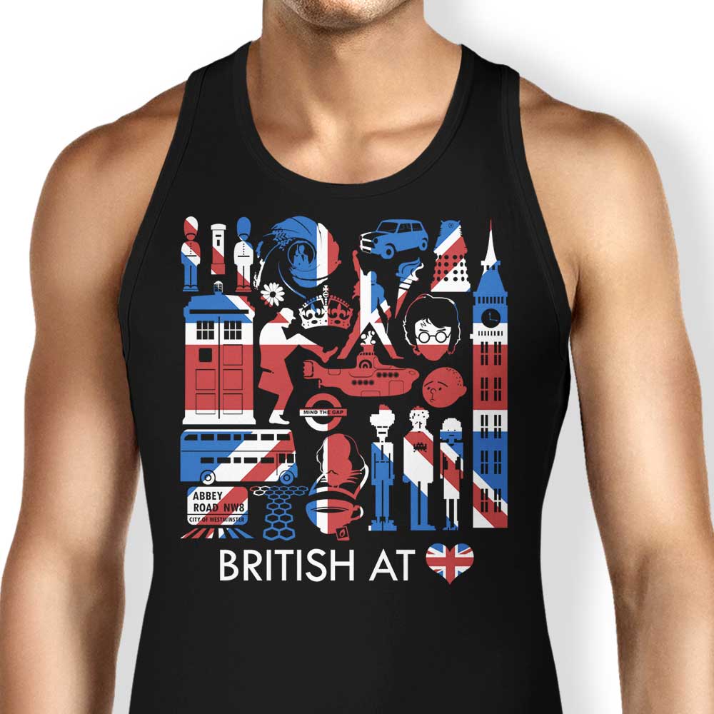 Tom Trager's British at Heart Men's and Women's Unisex Tank Tops