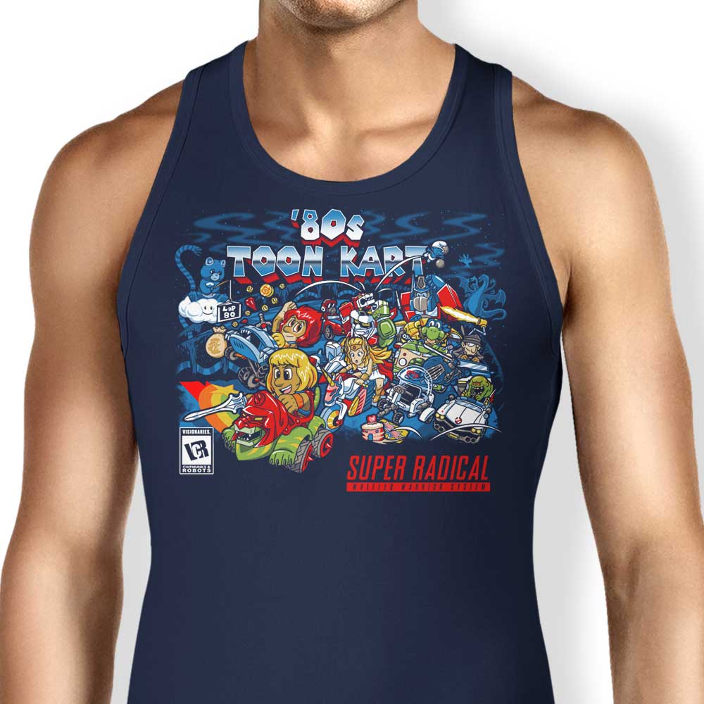 80s Cartoon Kart Themed Men's and Women's Unisex Tank Tops