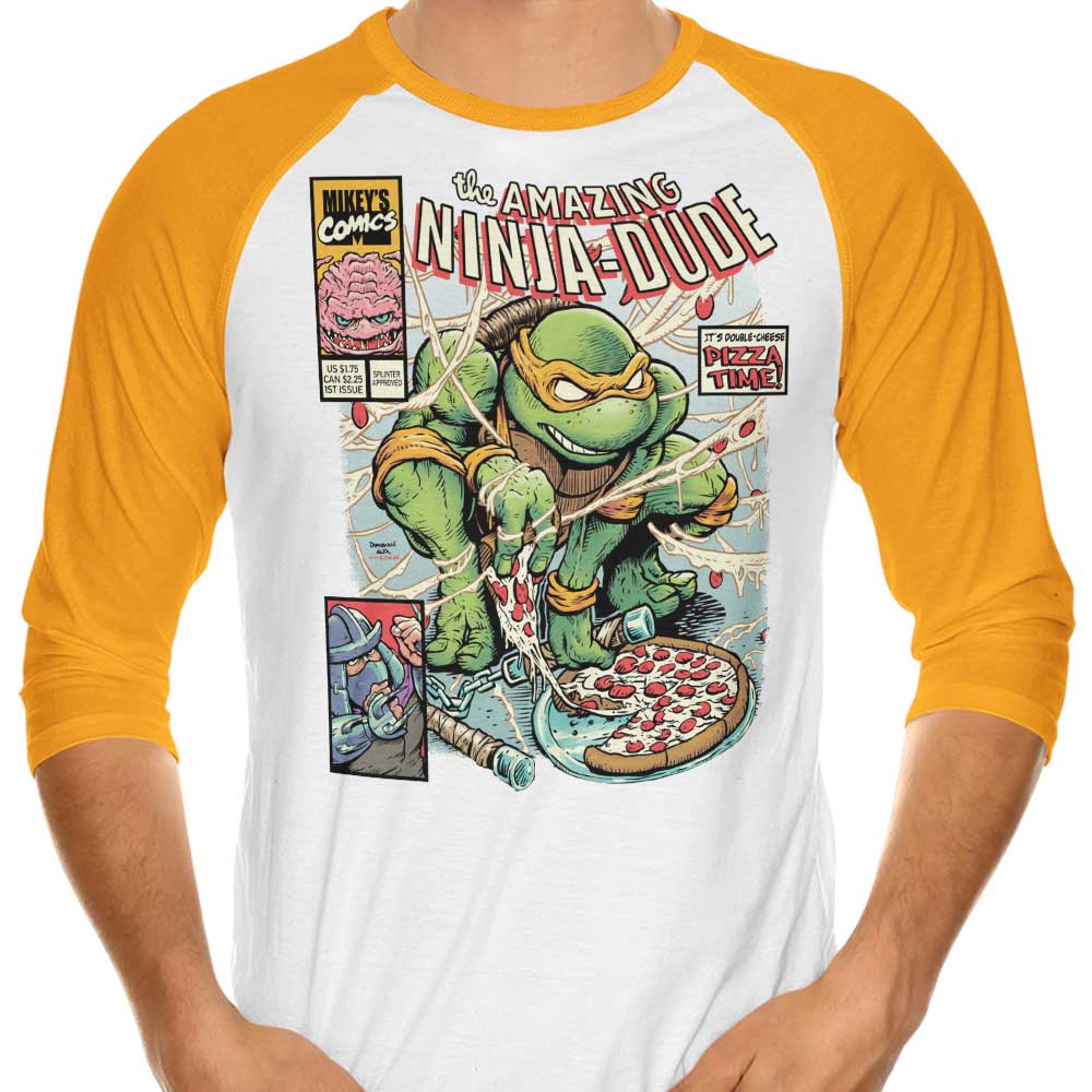 The Incredibly Awesome Ninja Dude 3/4 Sleeve Raglan Style T-Shirt for Fashion Enthusiasts