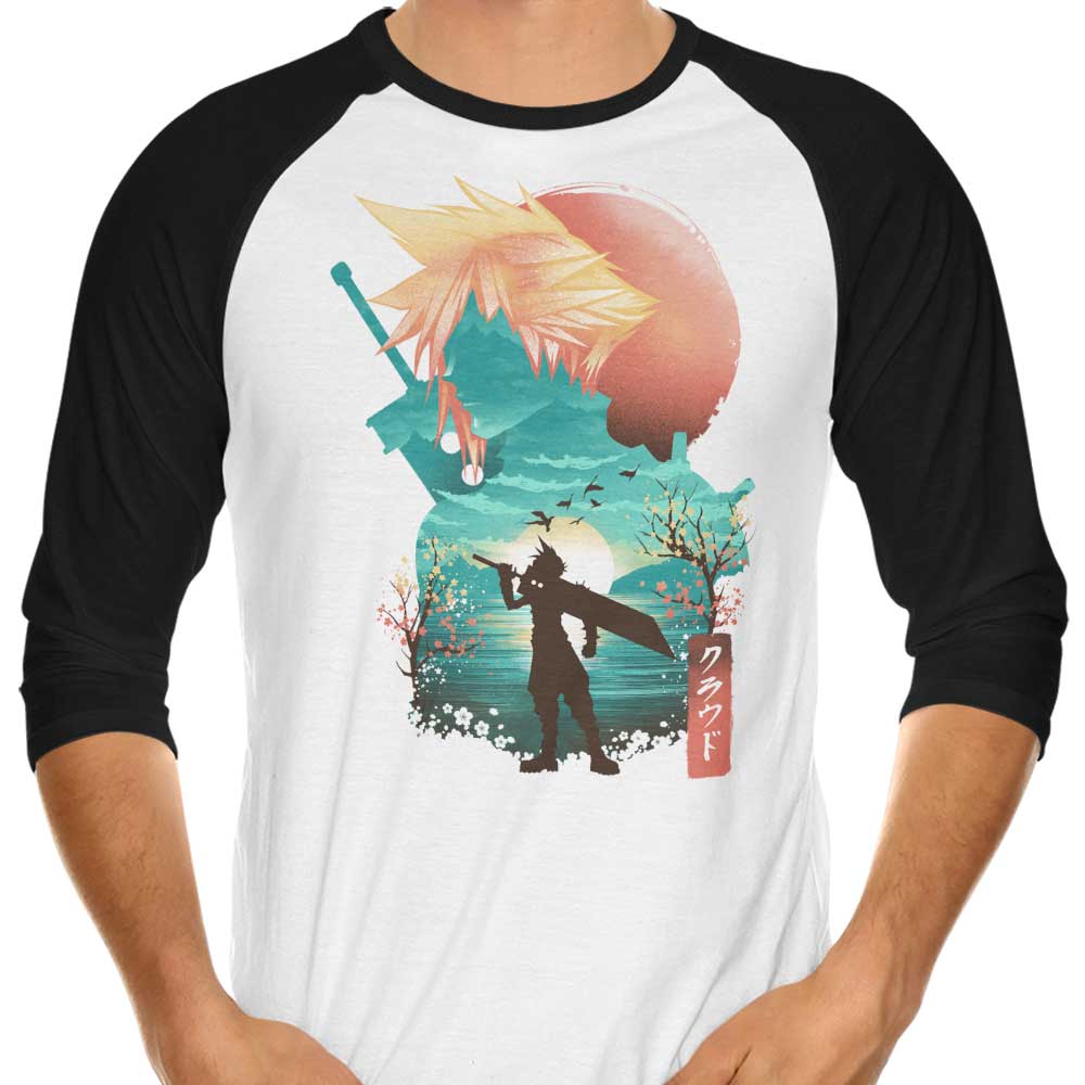 Dandingeroz Cloud Ukiyo-e 3/4 Sleeve Stylish Raglan T-Shirt