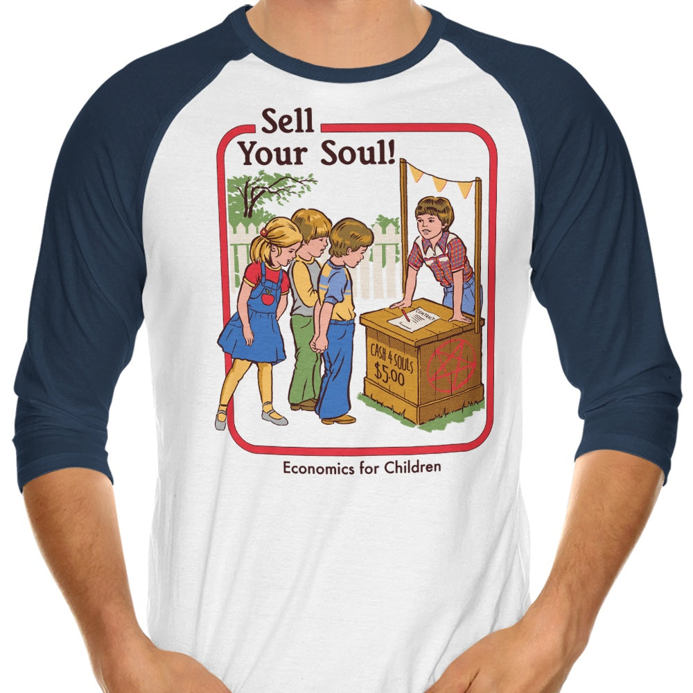Sell Your Soul - Stylish 3/4 Sleeve Raglan T-Shirt for Trendy Wear