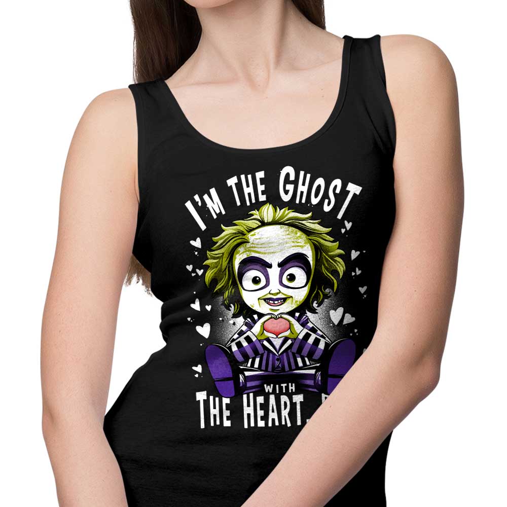 Alemaglia's 'The Ghost with the Heart' Men's and Women's Unisex Comfortable Tank Top