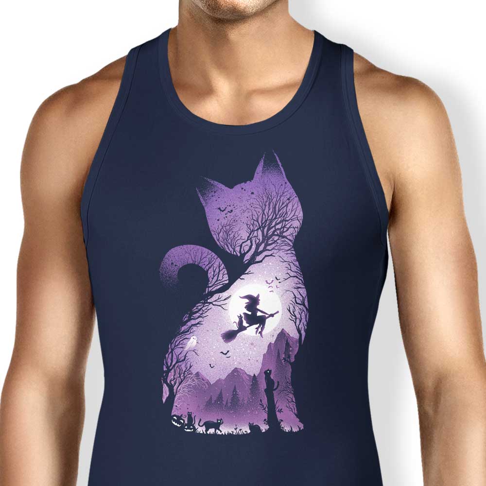 Alemaglia's Witch's Cat Comfortable Unisex and Women's Tank Tops