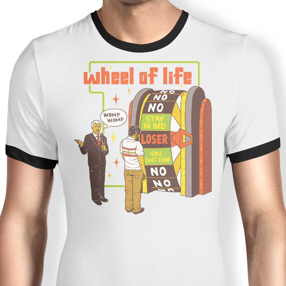 Hillary White's Wheel of Life Design Men's Ringer Style T-Shirt