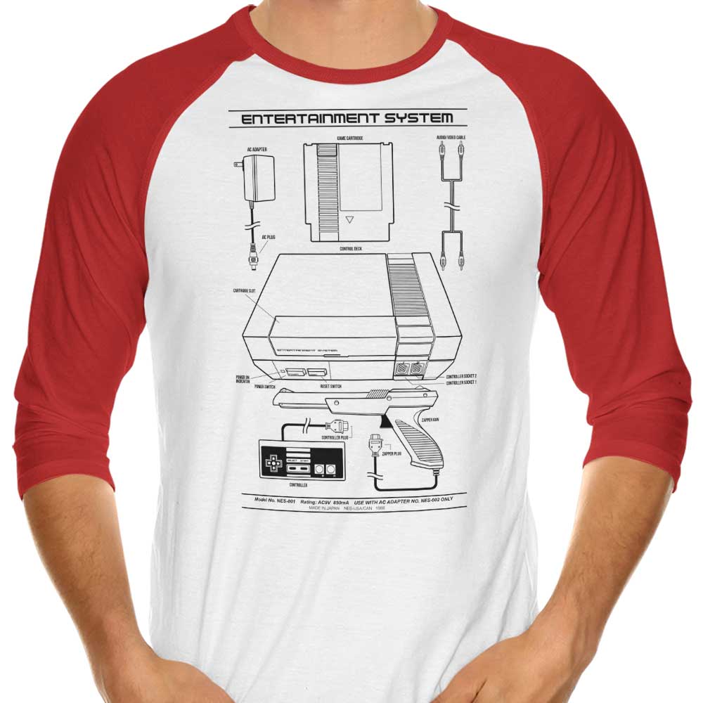 3/4 Sleeve Raglan Alternative Entertainment System T-Shirt