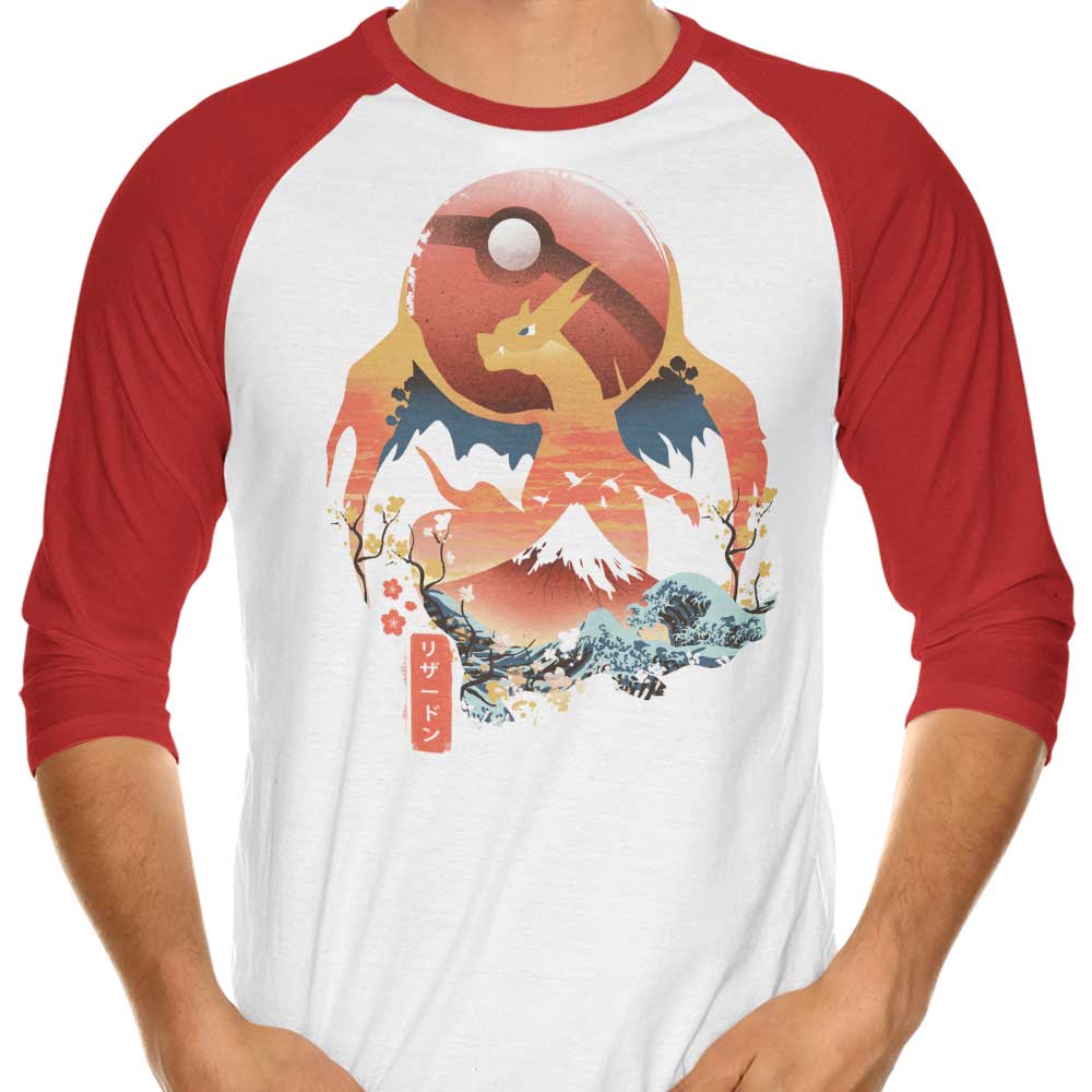 Dandingeroz Ukiyo Fire 3/4 Sleeve Stylish Raglan T - Shirt
