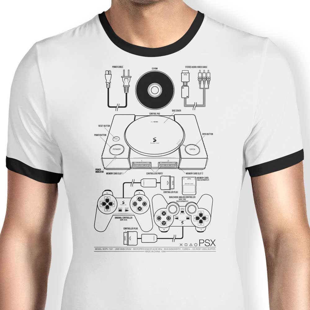 Adam Works PSX Branded Ringer Style T-Shirt