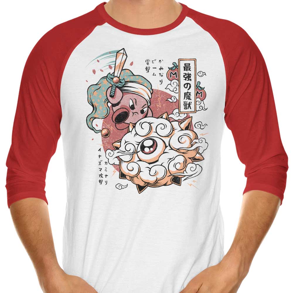 Dreamland Samurai 3/4 Sleeve Raglan Style Men's T-Shirt