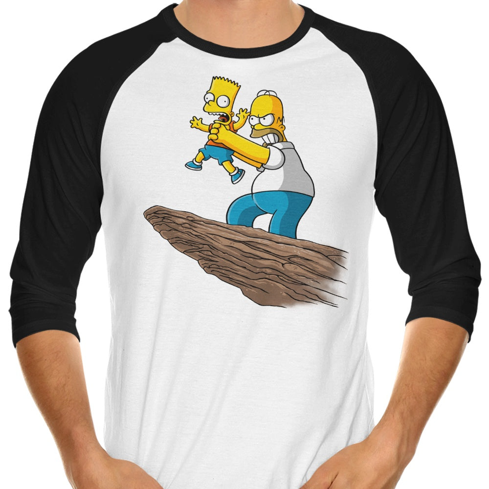 The 'Why You Little...King' 3/4 Sleeve Raglan Style Men's T-Shirt by Firebeard