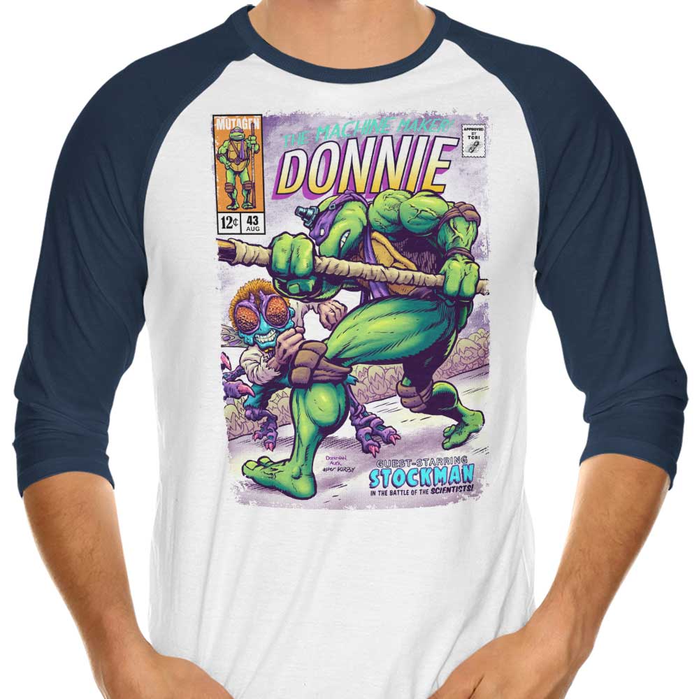 The Machine Maker - Stylish 3/4 Sleeve Raglan T-Shirt for Fashion Enthusiasts