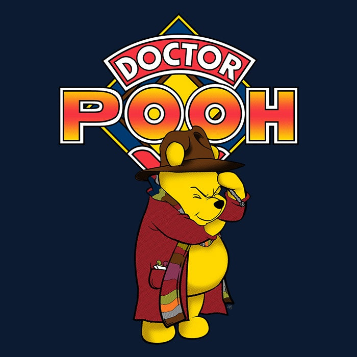 Doctor Pooh Men's Comfortable 100% Cotton Ringer T-Shirt