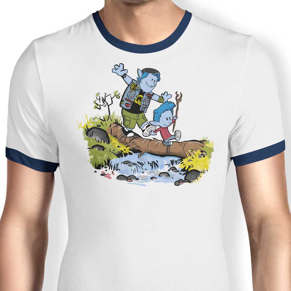 MarianoSan Men's Brothers Adventures Comfortable Ringer T - Shirt S to 4XL