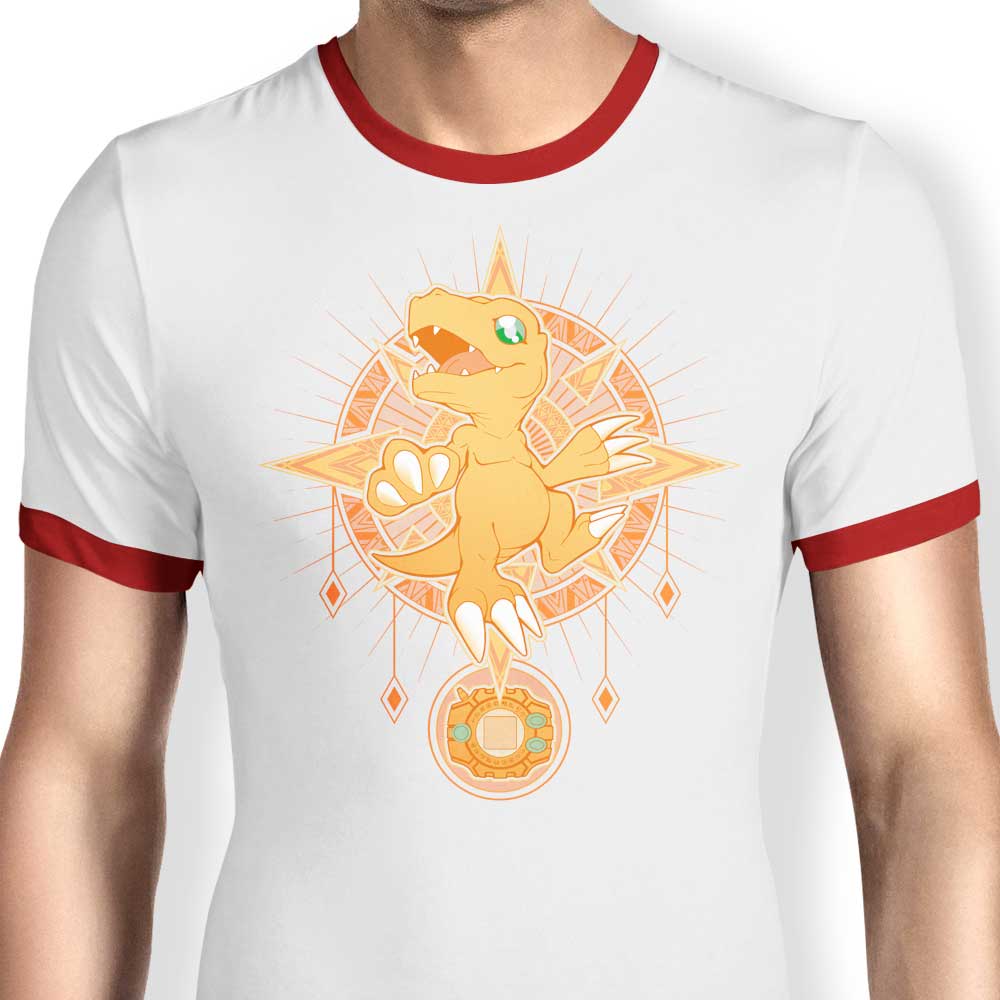 Courageous Crest - Stylish Ringer T-Shirt