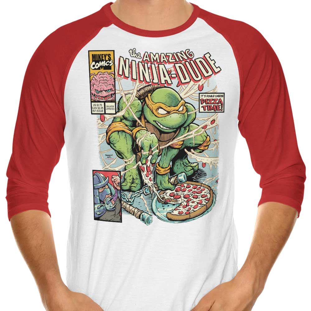 The Incredibly Awesome Ninja Dude 3/4 Sleeve Raglan Style T-Shirt for Fashion Enthusiasts