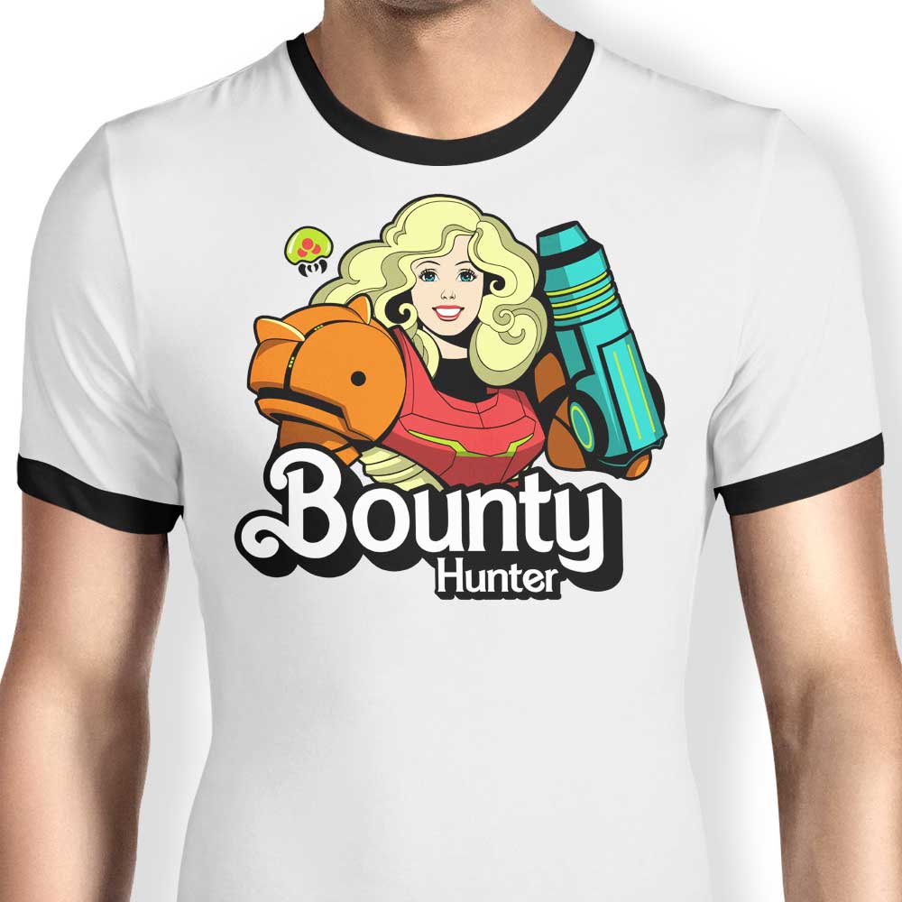 Stylish Men's Toy Space Hunter-themed Ringer T-Shirt by JayHai