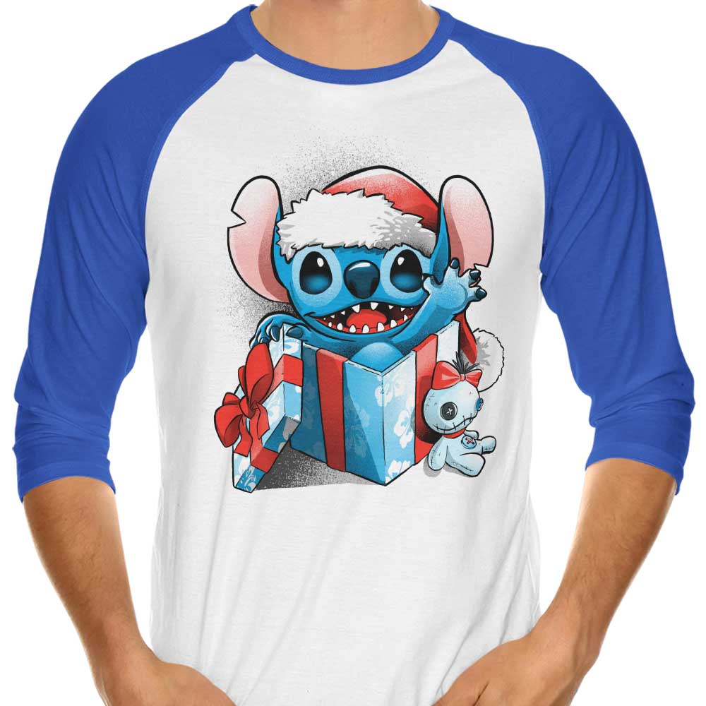Alemaglia's Festive Christmas Experiment 3/4 Sleeve Raglan T - Shirt
