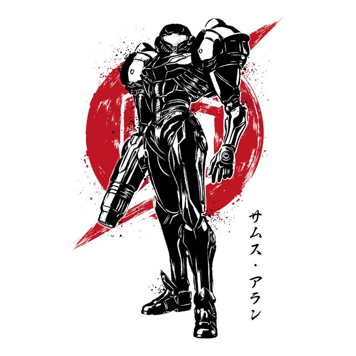 Galactic Bounty Hunter Sumi-e 3/4 Sleeve Stylish Raglan T-Shirt