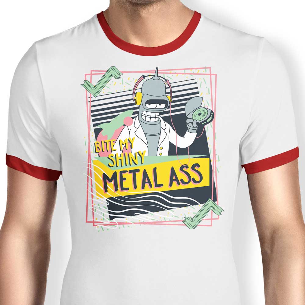 Mitch Ludwig's Bite Mine Men's Ringer Style Cotton T - Shirt