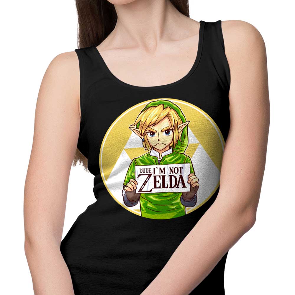 Cool 'Dude, I'm Not Zelda' Men's Tank Top for Casual Wear