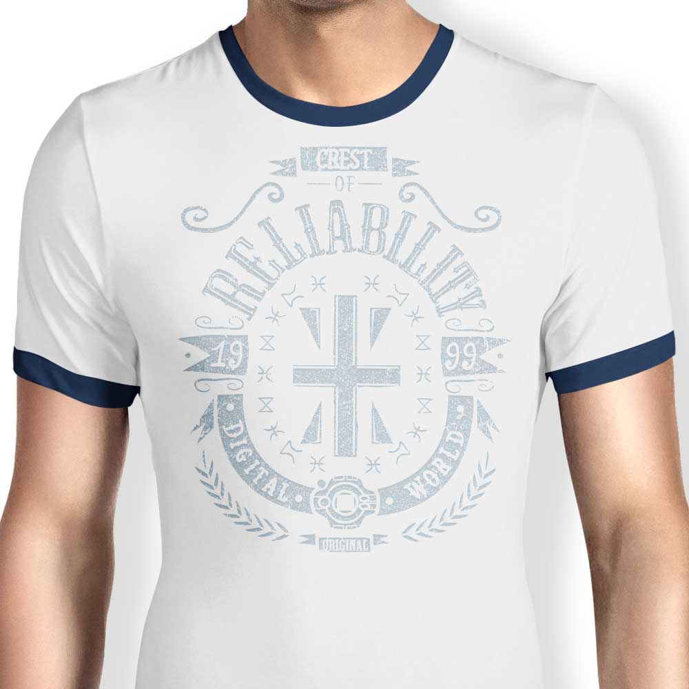 Typhoonic Art Digital Reliability Men's Stylish Ringer T-Shirt