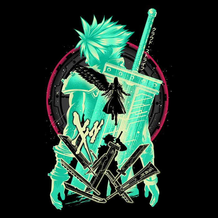 Hypertwenty's Three - Quarter Sleeve Raglan T - Shirt Featuring Soldiers of Shinra Design