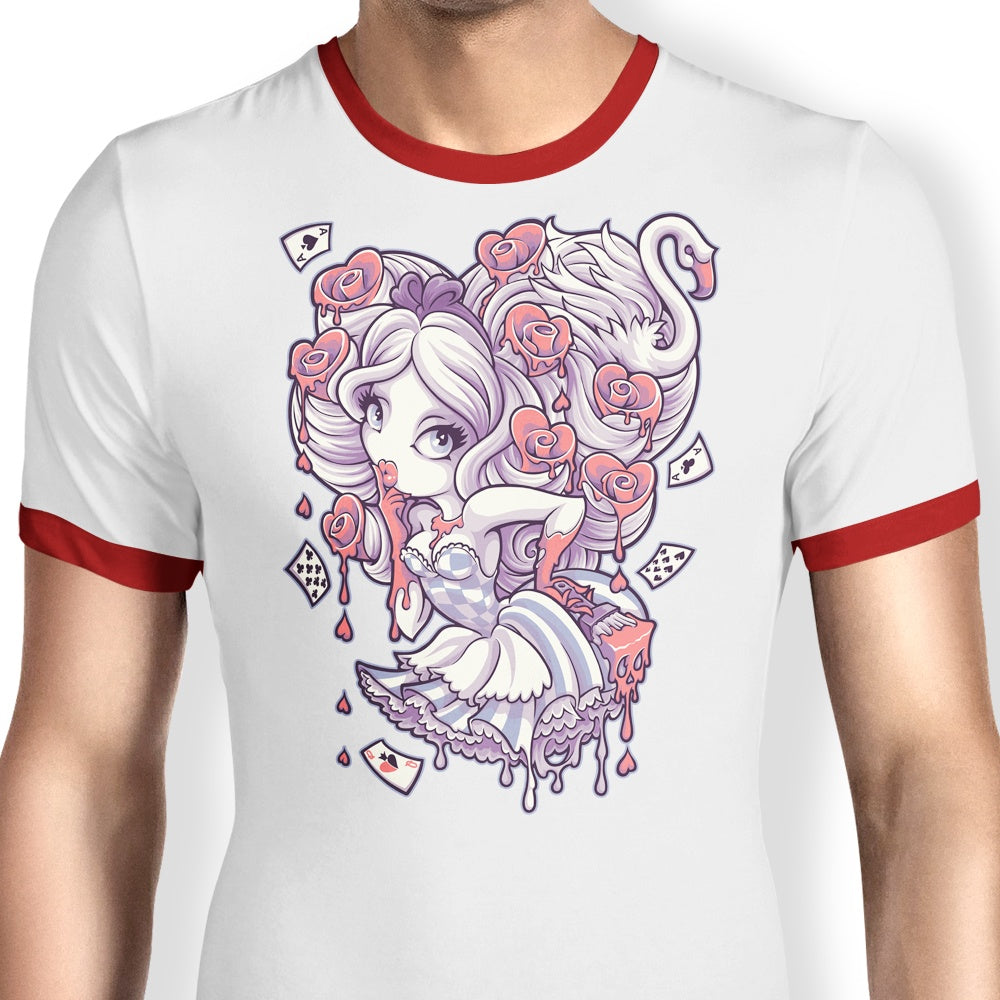 Jehsee's 'Painting the Roses Red' Stylish Men's Ringer T - Shirt