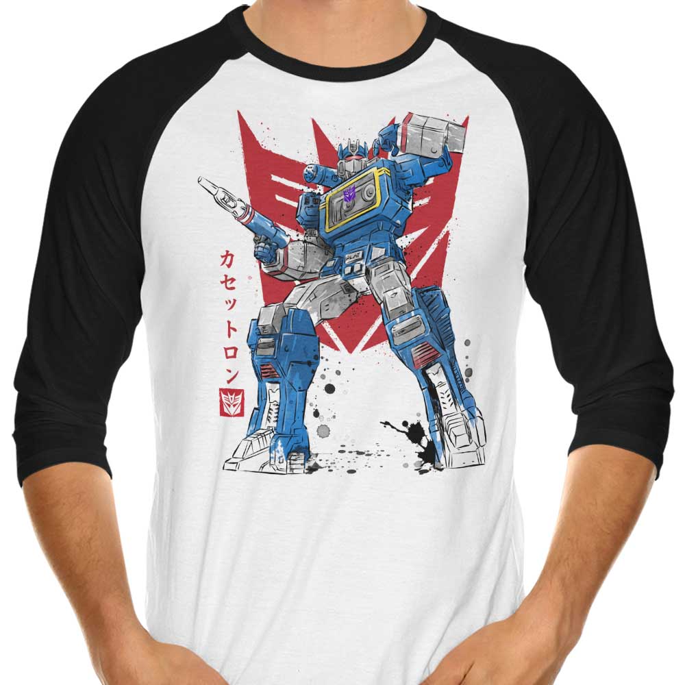 Dr. Monekers' Sound Sumi-e 3/4 Sleeve Raglan Stylish T-Shirt