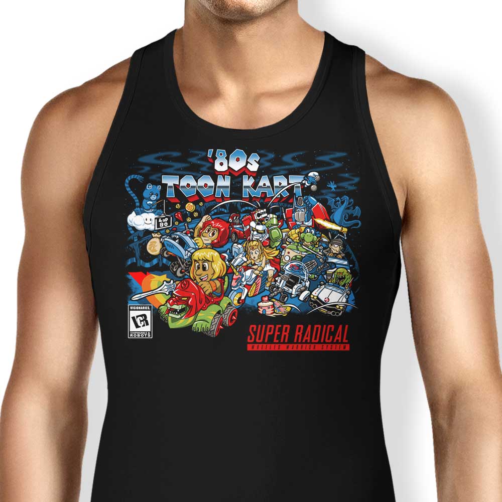 80s Cartoon Kart Themed Men's and Women's Unisex Tank Tops